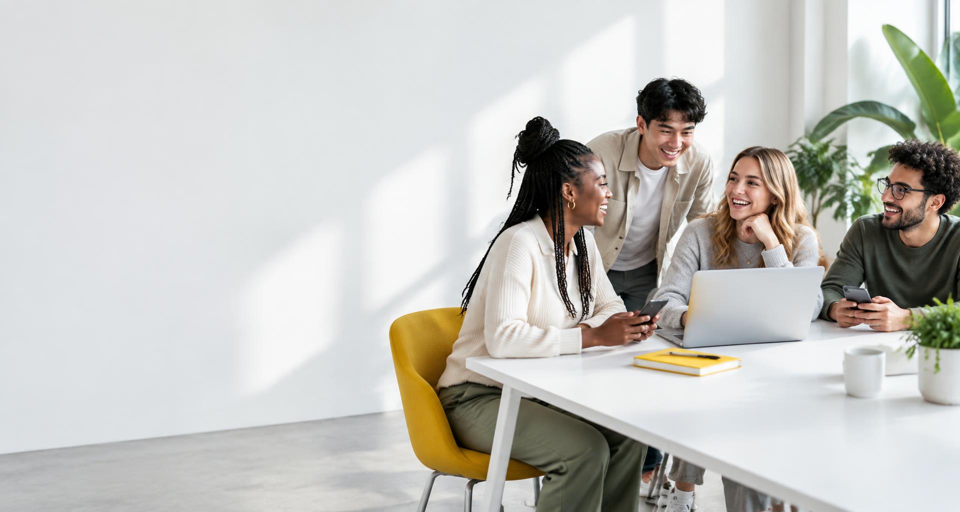 Community members connecting over a conversation